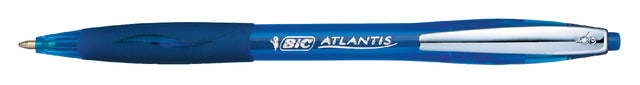 BALLPEN BIC ATLANTIS Weiches Metallclip 1,0mm Blau | 12 Stücke