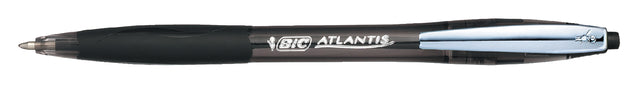 BALLPEN BIC ATLANTIS Weiches Metallclip 1,0 mm schwarz | 12 Stücke