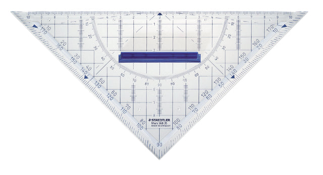 Geo -Dreieck Staedtler 568 220 mm transparent | 10 Stück