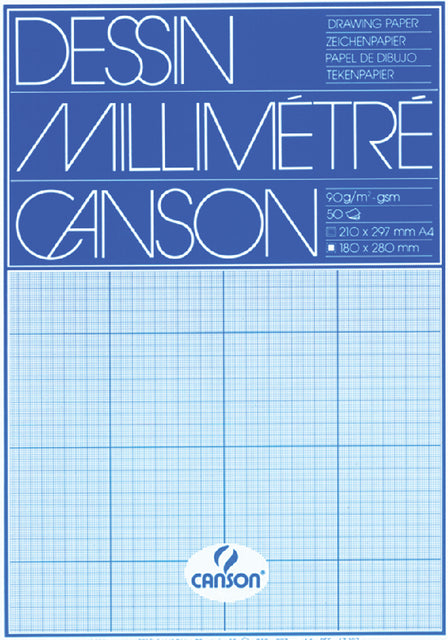 Millimeter Block Canson A4 Blau