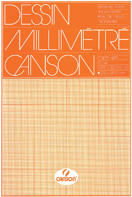 Millimeter Block Canson A3 Hellbraun