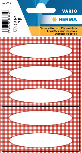 Label Herma 3639 Küchenfenster rot