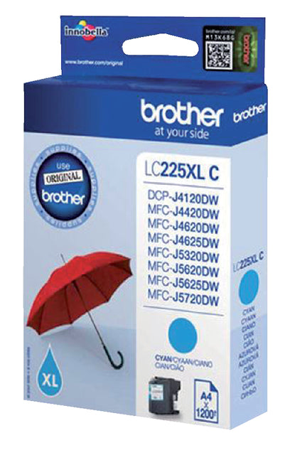 Inkcartridge Bruder LC-225XLC Blue HC