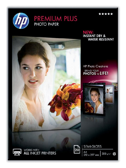 Tintenstrahlpapier HP CR673A A4 Semi Glossy 300gr 20vel