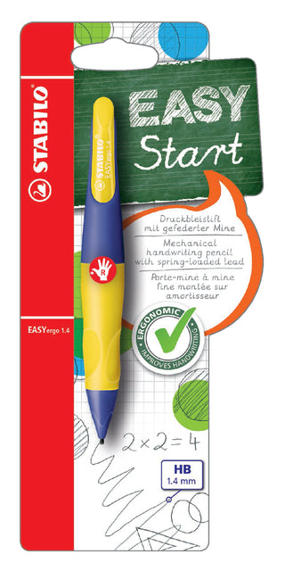 Fapling Bleistift Stabilo EasyEergo 1,4 mm rechts mit Lila/Neongelbblister | 5 Stücke