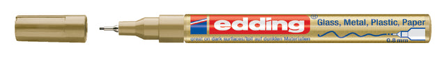 Filz -Tip Edding 780 Lackmarker um Gold 0,8 mm | 10 Stück