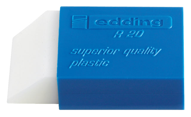 Kaugummi Edding R20 45x24x10mm Kunststoff weiß mit blauer Halter | 20 Teile