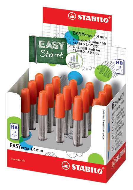 Bleistiftstift Stabilo Easyergo 1,4 mm HB -Display bei 15 Röhrchen