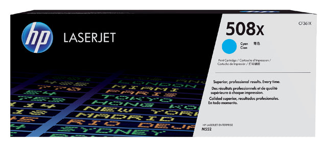 Tonercartridge HP CF361X 508X Blue HC