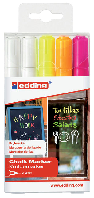 Chalkstift Edding 4095 um 2-3 mm Blase zum 5. Assorti
