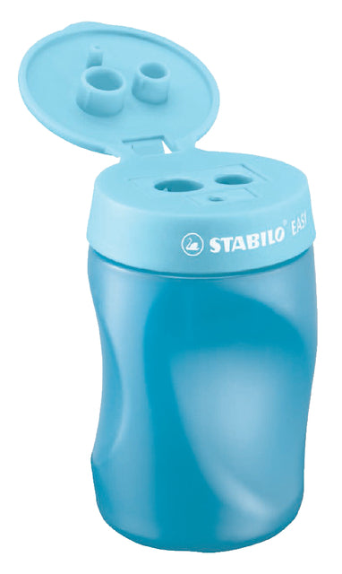 Bleistift schärfer Stabilo Easy 4501 3 in 1 links geblaut