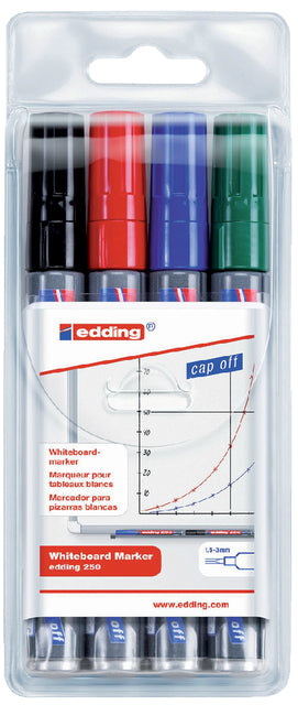Filztip Edding 250 Whiteboard um ASS 1,5-3 mm Hülle nach 4st | 10 Stück