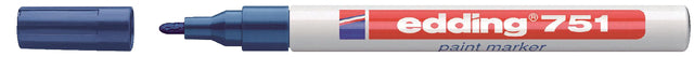 Filztip Edding 751 Lakmarker Round Blue 1-2mm