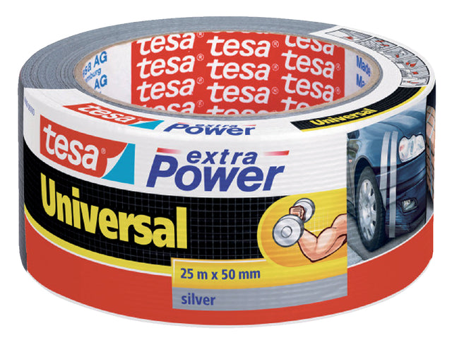 Klebeband TESA 50 mmx25m extra Power Silber | 6 Stück
