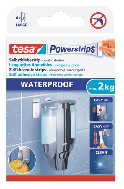 Doppelte Powerstrip Tesa wasserdicht 2 kg | 15 Stücke