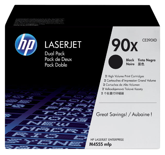 Tonercartridge HP CE390XD 90X Schwarz HC 2x