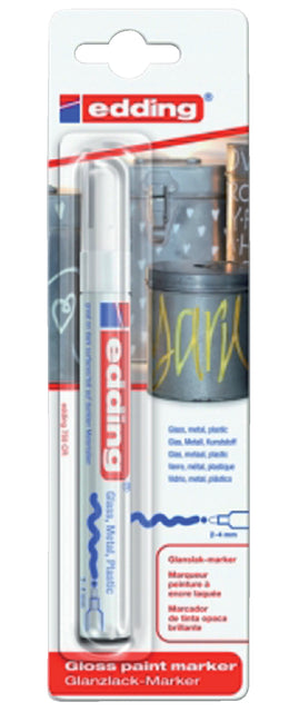 Filztip Edding 750 Lackmarker Weiß 2-4mm Blase