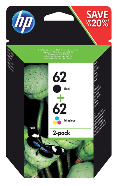 Tintenpatrone HP N9J71AE 62 Schwarz + Farbe