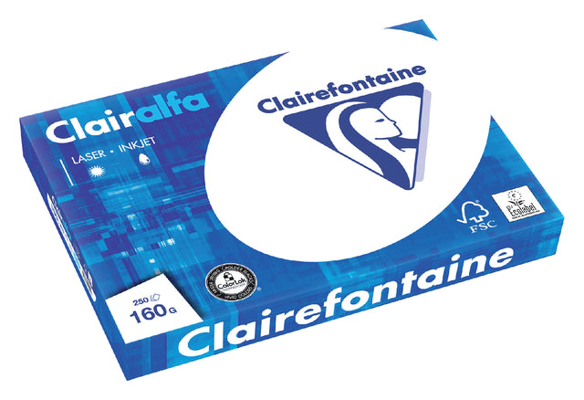 Kopie Papier Clairefontaine Clairalfa A3 160gr White 250vel | 4 Stück