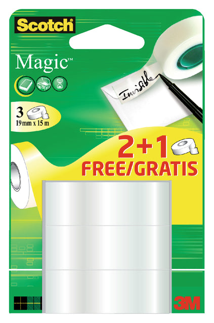 Klebeband Scotch Magic 19mmx15m 2+1 kostenlos unsichtbar
