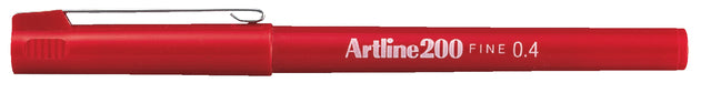 Fineliner Artline 200 um 0,4 mm rot | 12 Stücke