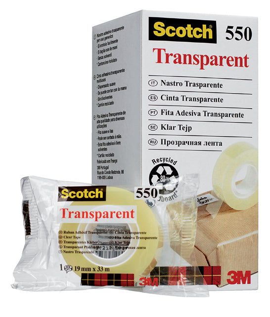 Klebeband Scotch 550 19mmx33m transparent | 8 Stücke