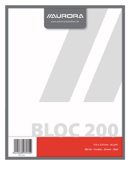 Kraft Block Aurora 210x270mm 200vvvvvvvvio -Blanco