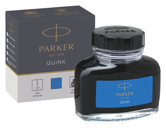 Brunnen Stift Tinte Parker Quink Waschbar 57ml Königsblau