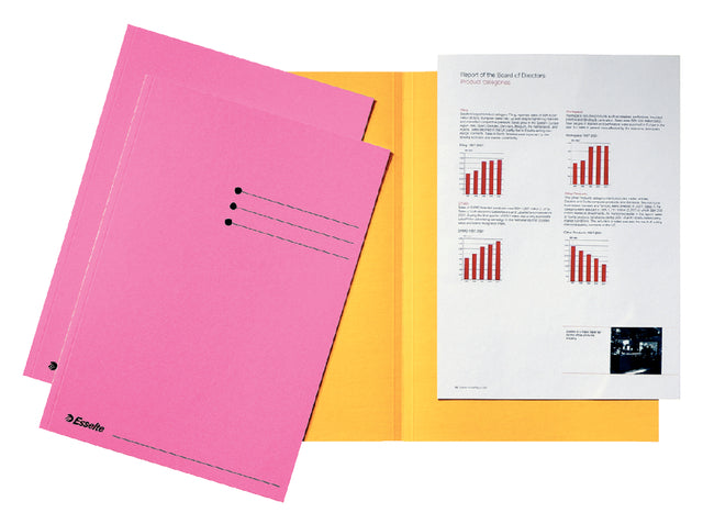 Faltungsordner Esselte A4 Manilla 180gr rosa