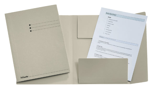Dateiordner Esselte A4 3 Ventile Manilla 275gr Grey