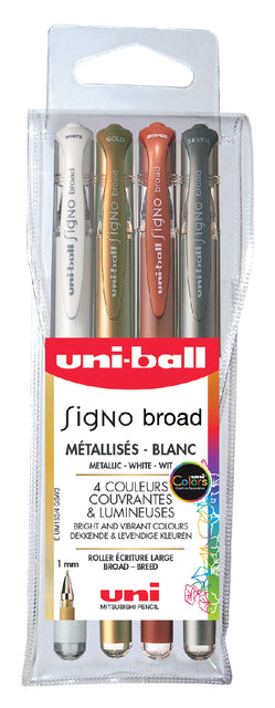 Gelshrijn Uni-Ball Signo Broad Metallic Pub bei 4 Farben