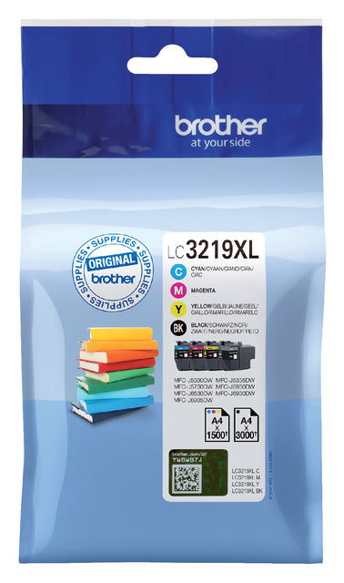 Inkcartridge Bruder LC-3219XL Schwarz 3 Farben