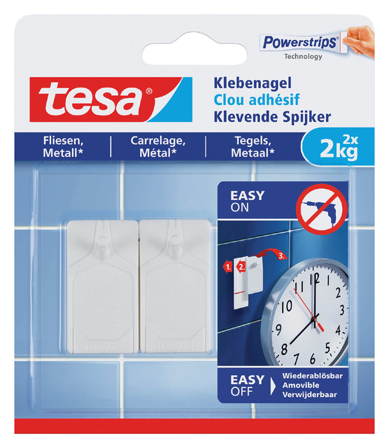Klebrige Nagel Tesa -Fliesen und Metall 2 kg | 8 Stücke