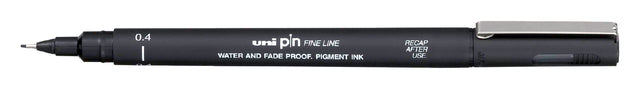 Fineliner Uni-Ball Pin 0,4mm schwarz | 12 Stücke