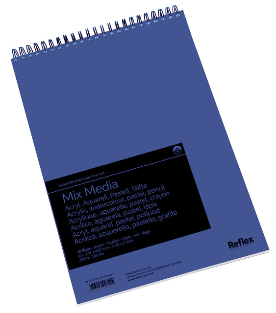 Aquarellblock Schoellershammer Mixmedia A3 Spiral 30vvel 300gr