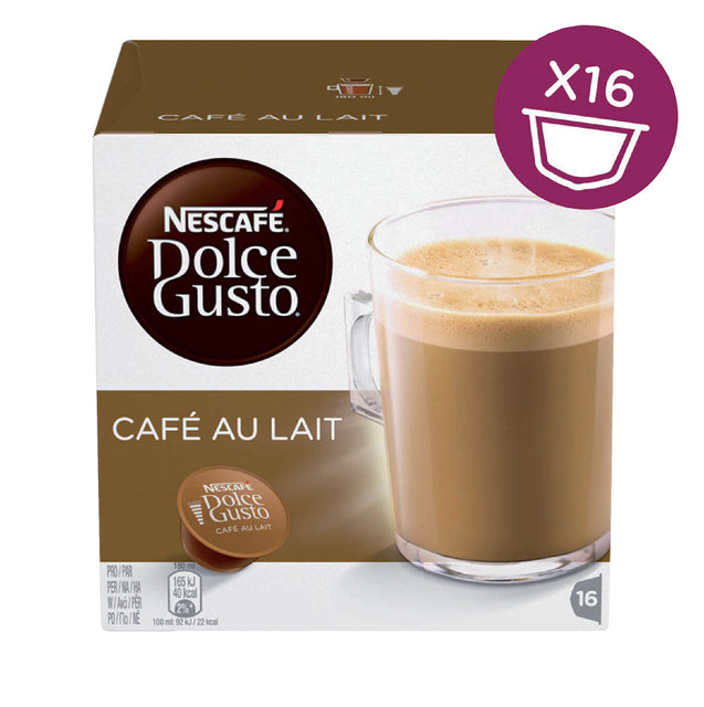 Kaffeetassen Dolce Gusto Milchkaffee 16 Stück | Schachtel mit 16 Köpfen | 3 Stück
