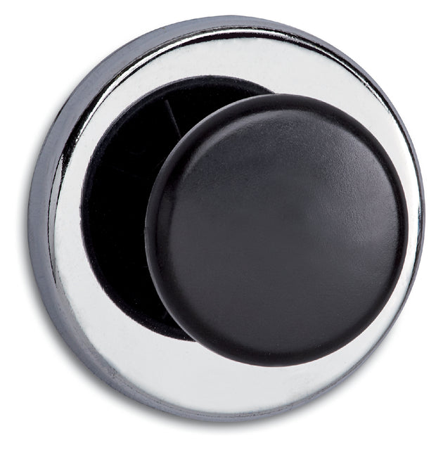 Magnet mit Knopf Maul 65 mm TENKKRacht 12 kg Chrom/Schwarz | 4 Stück