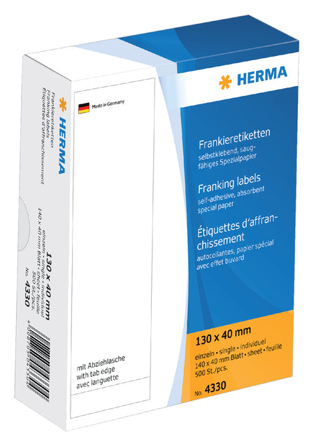 Franking -Label Herma 4330 130x40mm 500 Stück