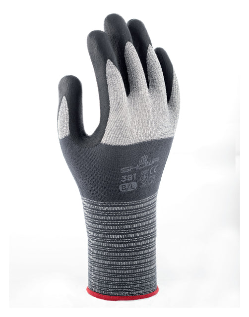 Handschuh Showa 381 Grip Nitril m Grau