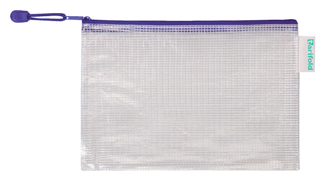 Aufbewahrungstasche Tarifold mit Reißverschluss 235x165 mm PVC Blau | 8 Stücke
