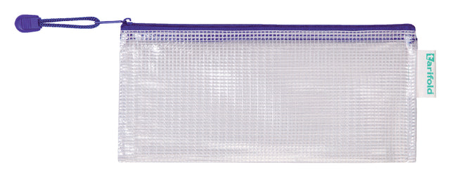 Aufbewahrungstasche Tarifold mit Reißverschluss 250x115mm PVC Blau