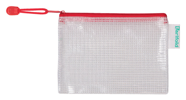 Aufbewahrungstasche Tarifold mit Reißverschluss 160x110 mm PVC Rot | 8 Stücke