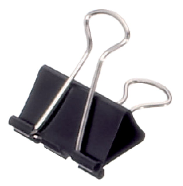 Papierklemme Maul 213 Foldback 32 mm Kapazität 13mm schwarz | 12 Stücke