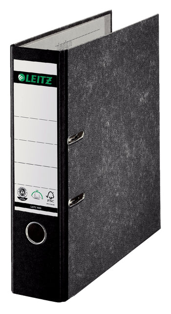 Ordner Leitz 1080 180 ° 80mm Pappe A4 Schwarz