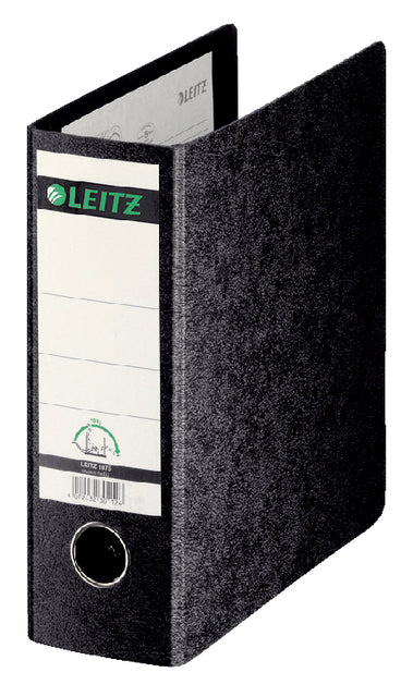 Ordner Leitz A5 77 mm Stehbares Papp schwarz | 5 Stücke