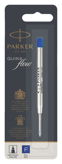 Ballpin füllen Parker Quinkflow Blue Fine auf Blister