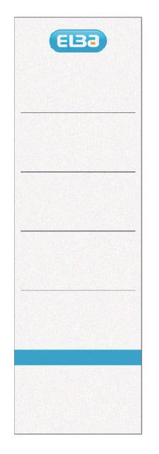 Back -Label ELBA Wide 59x190mm selbstadhäsives Weiß/Blau