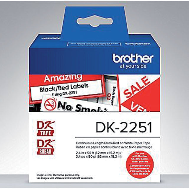 Label Bruder DK-22251 62 mm 15-Meter schwarz/rot