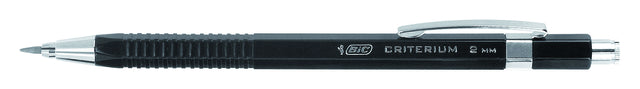Vulpotlood BIC -Kriterium 2mm mit Radiergummi -Metallclip | 12 Stücke