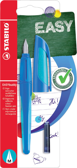 Brunnenstift Stabilo Easybuddy rechts -Handant Dunkelblau/hellblau Blase